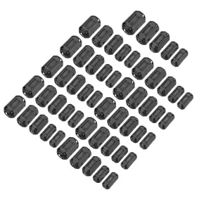 Meccanixity Mea250120ee000620 55pcs 5 Sizes Clip-on Ferrite Ring Core Beads Emi Rfi Noise Cable Cl Meccanixity Mea250120ee000620 55pcs 5 Sizes Clip-on Ferrite Ring Core Beads Emi Rfi Noise Cable Cl