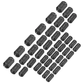 Meccanixity Mea250120ee000632 40pcs 5 Sizes Clip-on Ferrite Ring Core Bead Emi Rfi Noise Cable Cli Meccanixity Mea250120ee000632 40pcs 5 Sizes Clip-on Ferrite Ring Core Bead Emi Rfi Noise Cable Cli