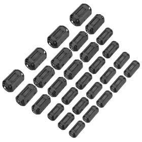 Meccanixity Mea250120ee000644 30pcs 5 Sizes Clip-on Ferrite Ring Core Bead Emi Rfi Noise Cable Cli Meccanixity Mea250120ee000644 30pcs 5 Sizes Clip-on Ferrite Ring Core Bead Emi Rfi Noise Cable Cli
