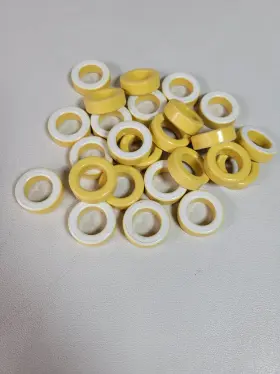 Micrometals 26475 25 T80-25 Yellow White .795 O.d. .495 I.d. .25 H Toroidal Cores