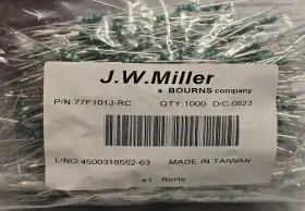 Miller 77f101j-rc 1 000 X Brand New J.w. Rf Choke Indicator #77f101j-rc 2.5ohm 4.8mhz 275ma Miller 77f101j-rc 1 000 X Brand New J.w. Rf Choke Indicator #77f101j-rc 2.5ohm 4.8mhz 275ma