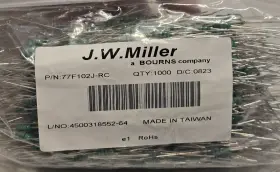 Miller 77f102j-rc 1 000 X Brand New J.w. Rf Choke Indicator #77f102j-rc 20ohm 1.4mhz 100ma Miller 77f102j-rc 1 000 X Brand New J.w. Rf Choke Indicator #77f102j-rc 20ohm 1.4mhz 100ma