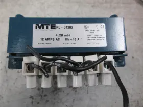 Mte Rl-01203 3ph Line Reactor 4.20mh 12a 600v 50/60hz Broken Foot Used
