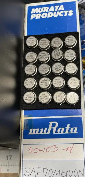 Murata Kaf-70nr-wc Saf70mg00n 70mhz Surface Acoustic Wave Saw Bandpass Filter Nos 20 Pcs Murata Kaf-70nr-wc Saf70mg00n 70mhz Surface Acoustic Wave Saw Bandpass Filter Nos 20 Pcs