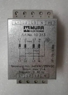 Murr Elektronik 10313 Filter Ff-75-0386 440vac/250vdc 60hz - Used