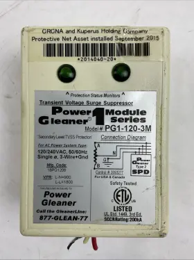 Power Gleaner Pg1-120-3m 120/240vac 50/60hz 1 Series Transient Voltage Surge Supressor