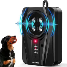 Queenmew 756352425946 Dog Bark Deterrent Devices Automatic Anti Barking Device Dark Black
