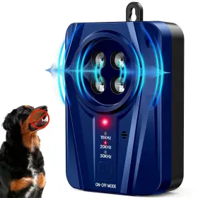 Queenmew 762531336774 Dog Bark Deterrent Devices Automatic Anti Barking Device Deep Blue