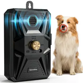 Queenmew Q06-pro Anti Barking Devices Auto Ultrasonic Dog Bark Deterrent Long Black