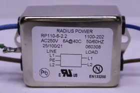 Radius Power Rp110-6-2.2 Compact Single Stage Line Filter 6a