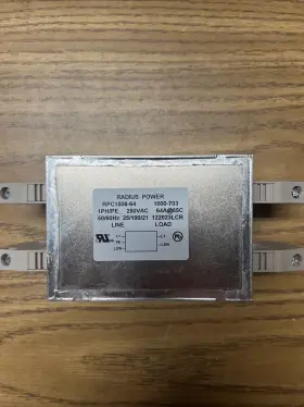 Radius Power Rpc1508-64 Line Filter Single Phase 1000-703 Q-lcf-064-1p