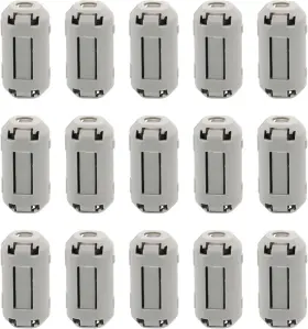 Raogoodcx Cnf-5mm-15gr 15pcs 5mm Grey Clip-on Ferrite Ring Core Rfi Emi Noise Suppressor Anti-interf