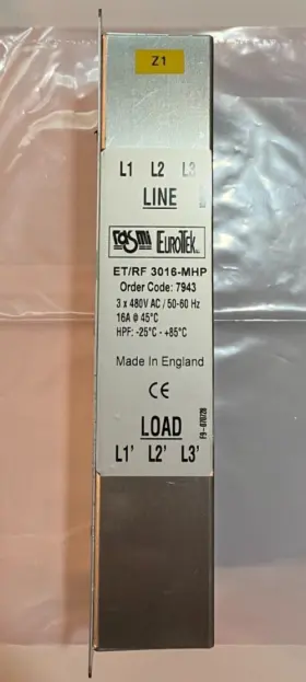 Rasmi Eurotek 3016-mhp Et/rf 3 Phase Rfi Filter 480vac Line Rasmi Eurotek 3016-mhp Et/rf 3 Phase Rfi Filter 480vac Line