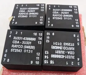 Rayco 6386690 4x Inductors / 3u331-6386690 Cda-3u331 Raytheon Nos Mil-spec