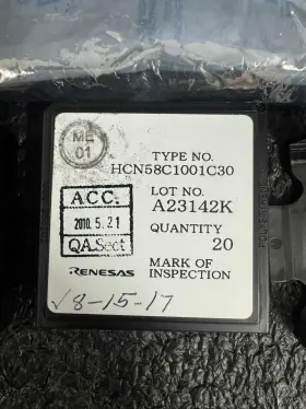 Renesas Hcn58c1001c30 1m Eeprom 128-kword 8-bit Ready/busy And Resfunction Renesas Hcn58c1001c30 1m Eeprom 128-kword 8-bit Ready/busy And Resfunction