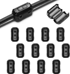 Roctee 744110615425 Emi Rfi Noise Filter Cable Ring 12 Pcs Ferrite Choke Snap On Suppr Roctee 744110615425 Emi Rfi Noise Filter Cable Ring 12 Pcs Ferrite Choke Snap On Suppr