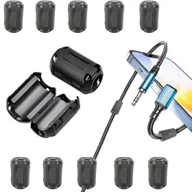 Rondure 763534182474 10pcs 5 Mm Ferrite Core Clip-on Emi Rfi Noise Filter Beads Snap On Indus