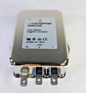 Schaffner Fn343-6-05 250v 50/60hz 6a 40degc 25/100/21 Ac Performance Emi Filter Schaffner Fn343-6-05 250v 50/60hz 6a 40degc 25/100/21 Ac Performance Emi Filter