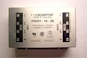 Schaffner Fn351-16-29 General Purpose Fmc Filter 3x440/250 Vac 50-60 Hz 16 Amp Schaffner Fn351-16-29 General Purpose Fmc Filter 3x440/250 Vac 50-60 Hz 16 Amp