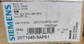 Siemens 3rt1945-5ap61 220vac 50hz 240vac 60hz Brand New In Original Box