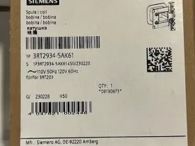 Siemens 3rt2934-5ak61 120 Volt Coil Siemens 3rt2934-5ak61 120 Volt Coil