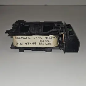 Siemens 483-0aj1 3tx6 Contactor Relay Coil 3tb 47/48 96v 50hz 115v 60hz Used