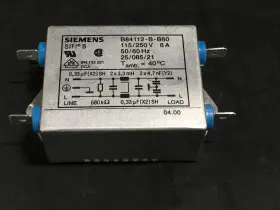Siemens B84112-b-b60 Single-phase Line Filter 115/250v 6amp