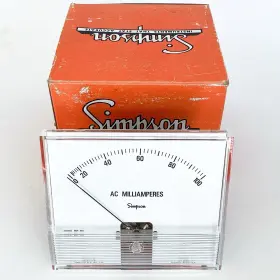 Simpson 954-md Model 954 Md Analog Panel Meter Ac Milliamperes 100ma Tv-4-ama100 Nos