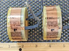 Solo Cfc16-1.2 Pair Cfac Inductors .75 Mh #16 Awg 5% Pure Copper Foil