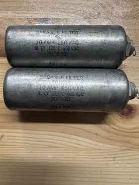 Sprague 10jx34 Filter 10amp 250vac 60cy 125c 600vdc