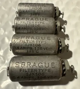 Sprague 1jx106 Filter .4 Amps 125vdc 125 C Rare Vintage Qty 4 Sprague 1jx106 Filter .4 Amps 125vdc 125 C Rare Vintage Qty 4