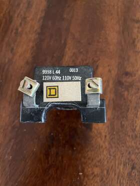 Square D 9998l44 9998 L44 L 44 110/120v Volt 50/60 Hz Coil Used