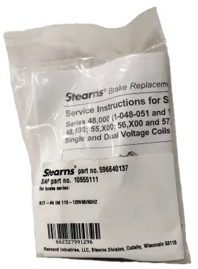 Stearns 5-96-6401-37 596640137 110/120 V 50/60 Hz Size 4 Solenoid Coil Kit Stearns 5-96-6401-37 596640137 110/120 V 50/60 Hz Size 4 Solenoid Coil Kit