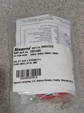 Stearns 596647970 New Rexnord Motor Brake No. 4 Coil Kit 460v 50/60hz 10874488 Stearns 596647970 New Rexnord Motor Brake No. 4 Coil Kit 460v 50/60hz 10874488