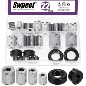 Swpeet S5004 22pcs 6sizes Grey Clip-on 7mm 9mm 11mm 13mm 15mm 42x24x16mm