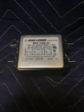 Tdk Maf-1206-33 Nemic-lambda Noise Filter 250 Volt 6 Amp 50/60hz Single Phase - Used Tdk Maf-1206-33 Nemic-lambda Noise Filter 250 Volt 6 Amp 50/60hz Single Phase - Used