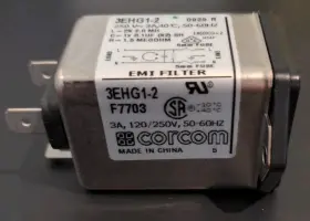 Te Connectivity/corcom 3ehg1-2 3a 250v 50/60hz Emi Power Entry Module/filter