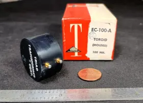 Triad Transformers Ec-100-a New-in-box Vintage Filter Choke Molded Toroid 100mh 0.1h Henry Triad Transformers Ec-100-a New-in-box Vintage Filter Choke Molded Toroid 100mh 0.1h Henry