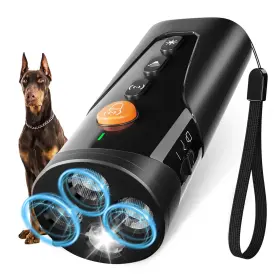 Urchin Tz-u65 Dog Bark Deterrent Device 3x Ultrasonic Anti Barking Portable Black