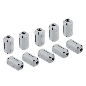 Uxcell 041814131481 9mm Ferrite Cores Ring Clip-on Rfi Emi Noise Suppression Cable Clip Grey 10pcs