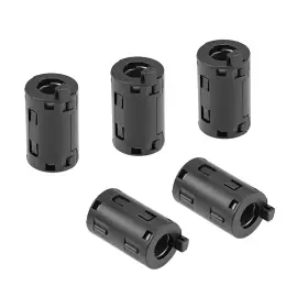 Uxcell 041814131511 5pcs 11mm Ferrite Cores Ring Clip-on Rfi Emi Noise Suppression Cable Clip Black