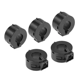 Uxcell 041814131573 5pcs 15mm Ferrite Cores Ring Clip-on Rfi Emi Noise Suppression Cable Clip Black