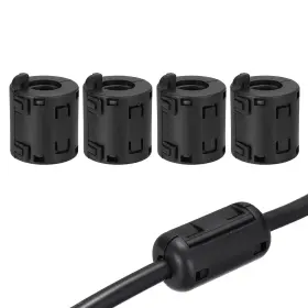Uxcell 614462792597 16mm Clip-on Ferrite Ring Core For Cable Black 4pcs