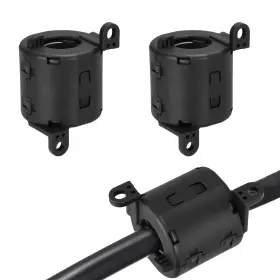 Uxcell 614462793129 19mm Clip-on Ferrite Ring Core For Cable Black 2pcs