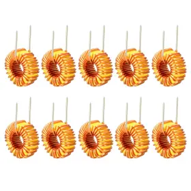 Uxcell 714998120977 10pcs Vertical Toroid Magnetic Inductor Monolayer Wire Wind Wound 33uh 5a Coil