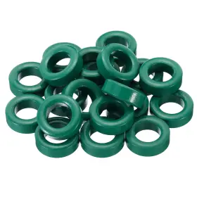 Uxcell 718844748421 20pcs Ferrite Toroid Core 1 Inch Odx0.6 Idx0.3 H Rings Green