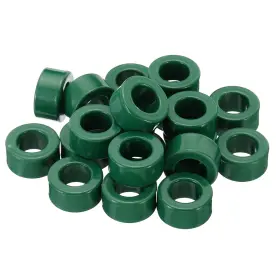 Uxcell 718844748605 20pcs Ferrite Toroid Core 0.8 Inch Odx0.5 Idx0.4 H Rings Green
