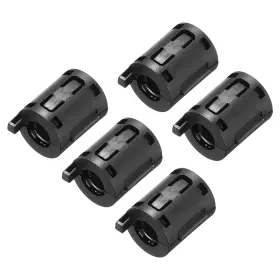Uxcell A25021900ux1857 5pcs Ferrite Filter Ring Core Rfi Emi Noise Suppression 7mm Black