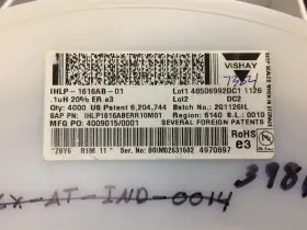 Vishay Ihlp1616aberr10m01 Fixed Ind 100nh 11.5a 6 Mohm Smd Rohs 30 Pieces