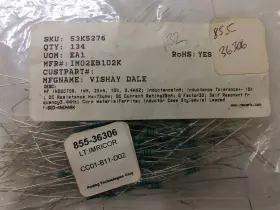 Vishay Im02eb102k Inductor Rf Molded Ww 1mh 10% 790khz Axial 20 Pieces